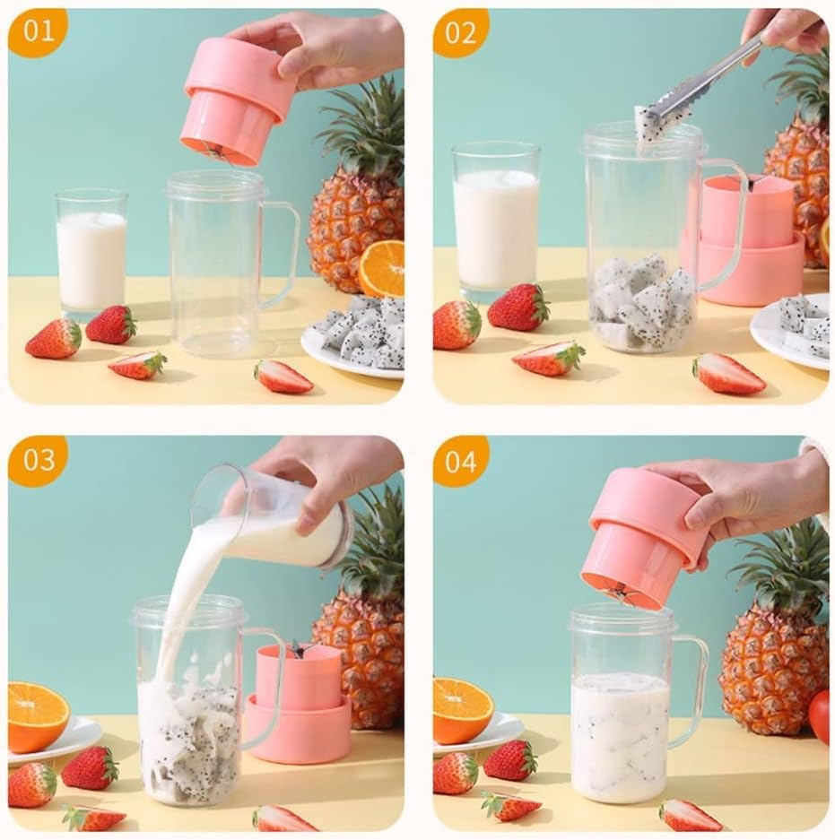 Mini Blender Juicer with Straw and cup
