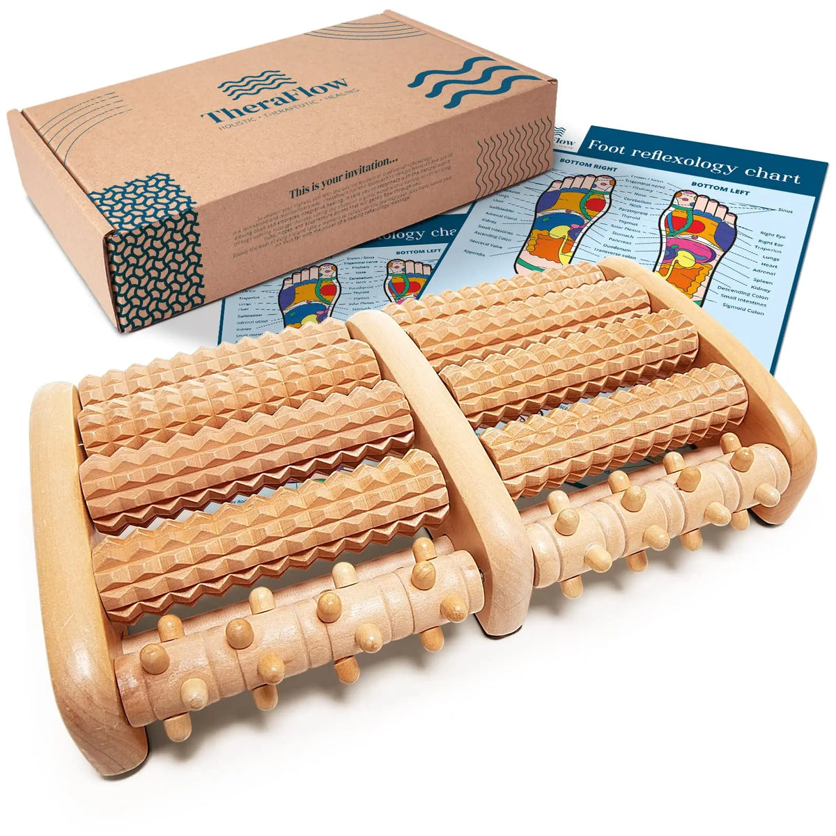 Wooden Foot Roller For Plantar Fasciitis Relief, Heel, Arch, Muscle Aches, Foot Pain, Stress Relief