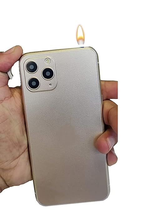 Skyble iPhone SHAPE Stylish Refillable Cigarette Lighter iPhone SHAPE Stylish Refillable Cigarette Lighter Pocket Lighter  (GOLD)