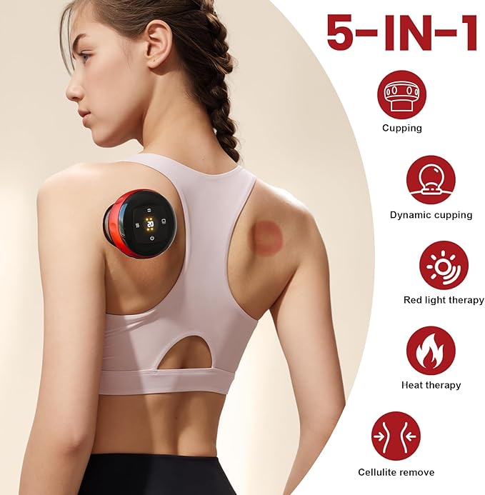 Electric Cupping Massager with Infrared Therapy – Pain Relief & Muscle Recovery