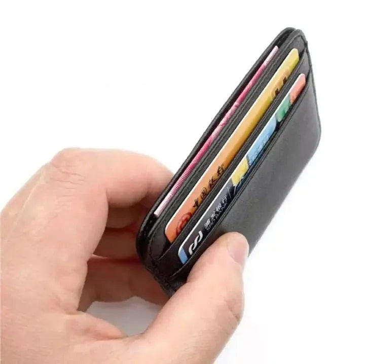 Minimalistic Leather Card Holder - Space Saving